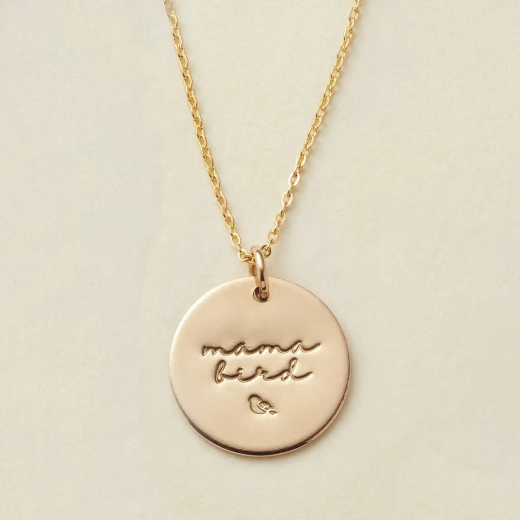 mama bird pendant necklace