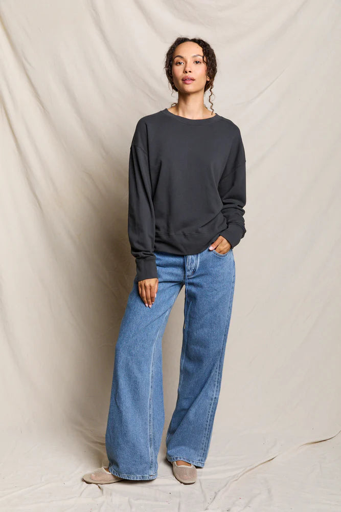 tyler french terry in vintage black