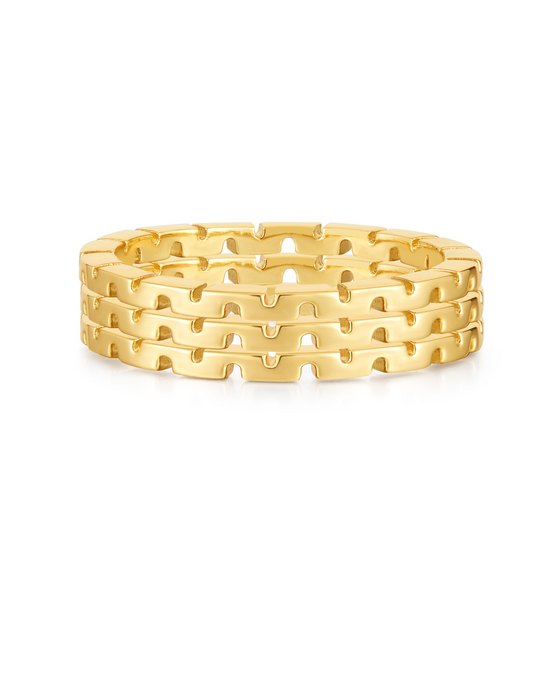 The Chloe Chain Ring Set in Gold