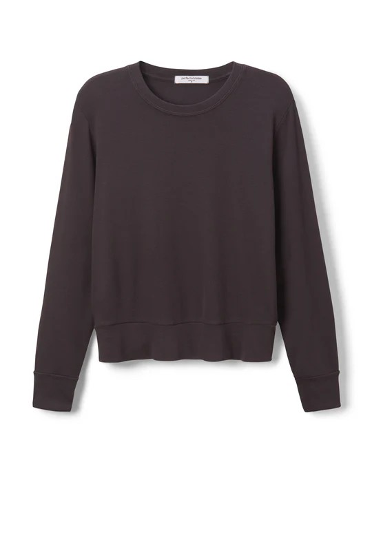 stef luxe rib pullover in cocoa