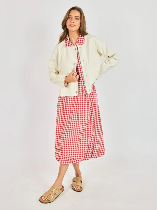 teacup gingham barn jacket