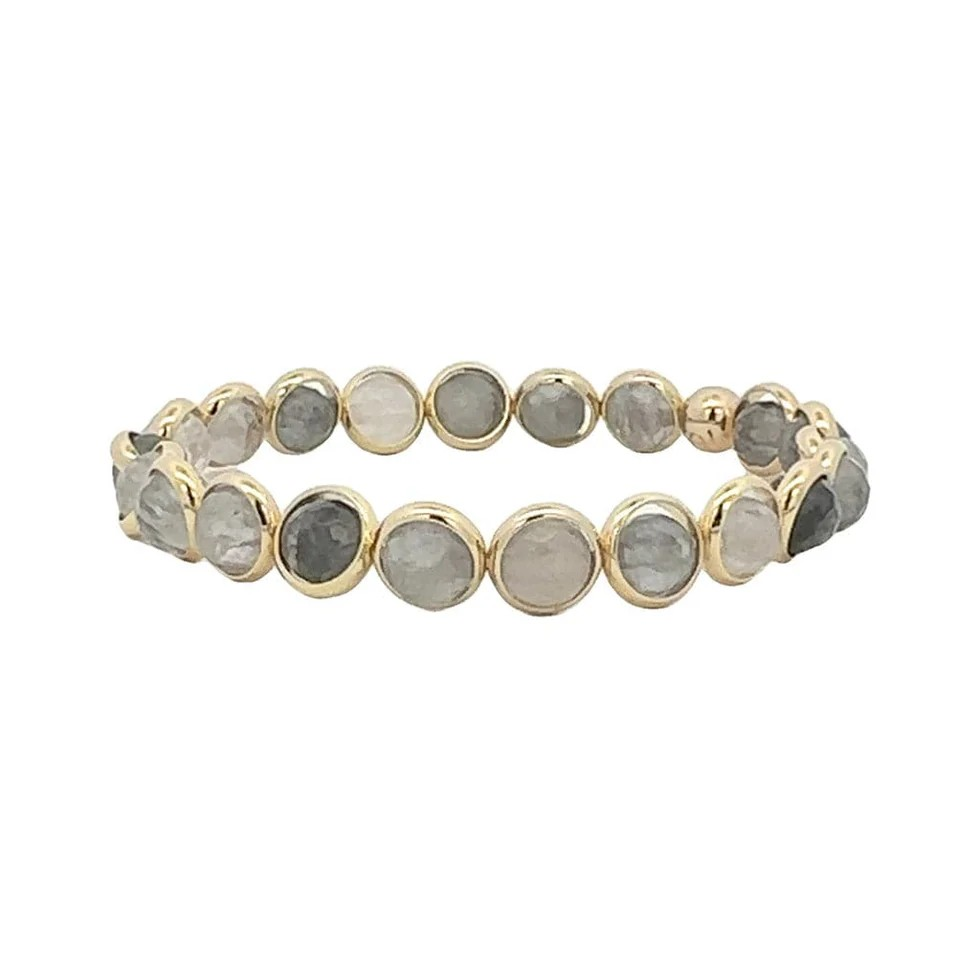 cloudy quartz gemstone beaded bracelet 8mm