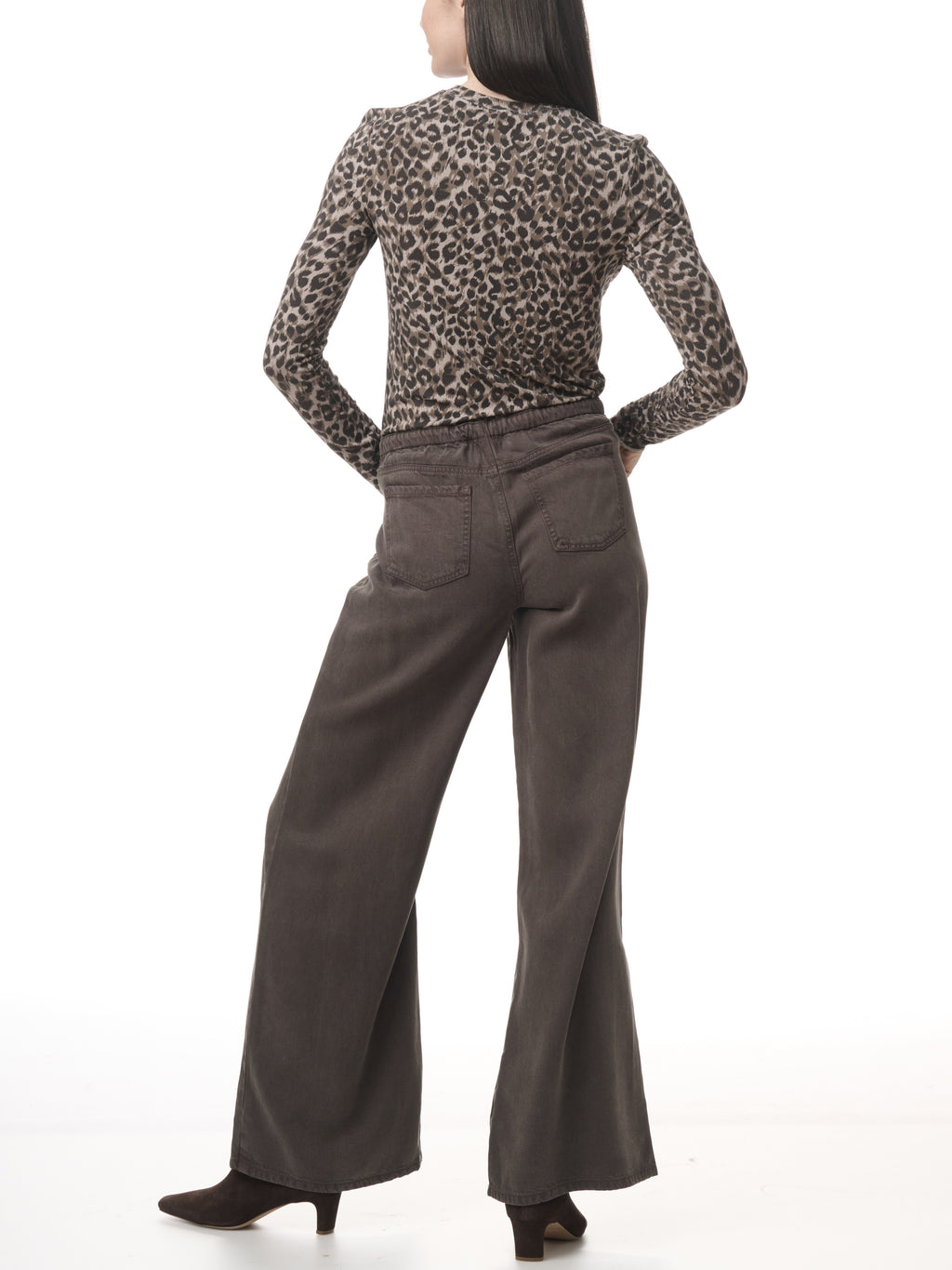 lounge denim pant in chocolate