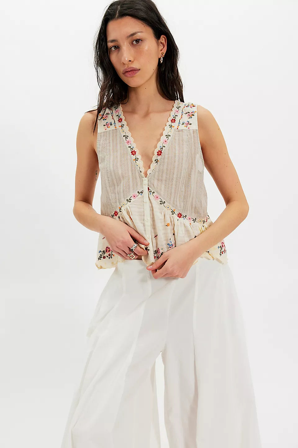 ellis blouse in tea combo