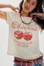 nova tee in cherry combo