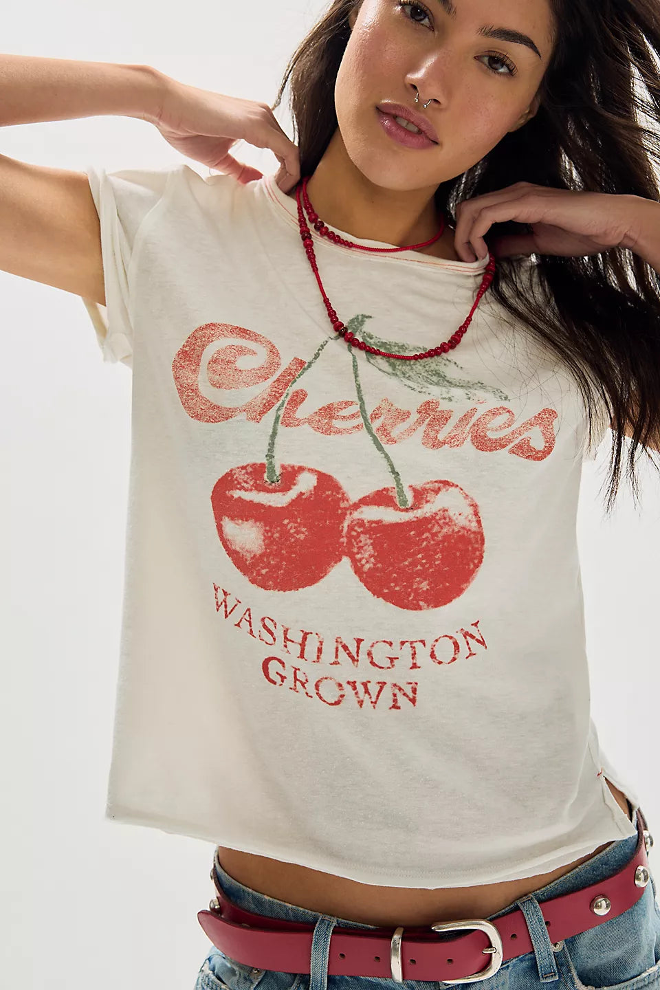 nova tee in cherry combo