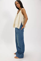 breezy denim pull on in cobalt