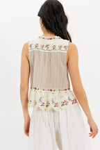ellis blouse in tea combo