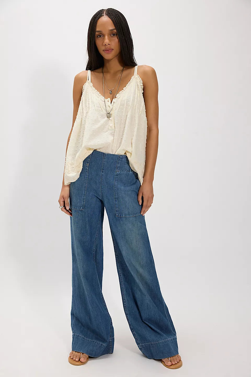 breezy denim pull on in cobalt