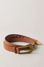 cannon suede belt in cognac