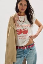 nova tee in cherry combo