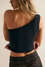 so soft asymmetrical cami in black