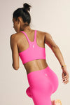 Never Better Square Neck Bra in Hot Pink