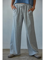 french terry wide leg pant