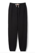 michelle cotton fleece jogger in true black
