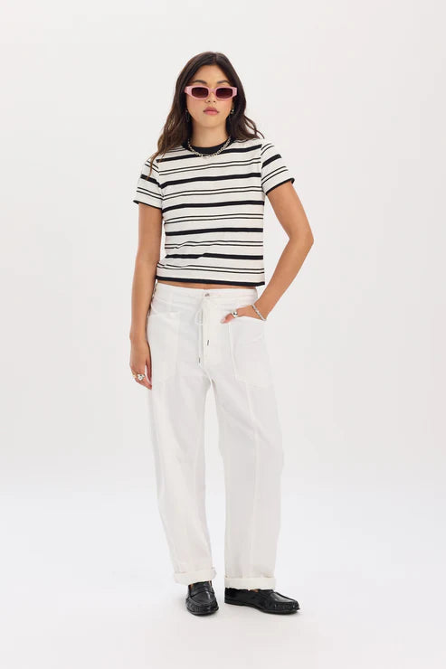 villa drawstring pant in lamb