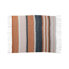  brushed acrylic and wool blanket in stripes