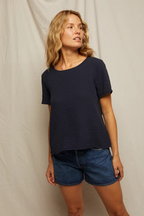 charlotte double gauze cotton tee