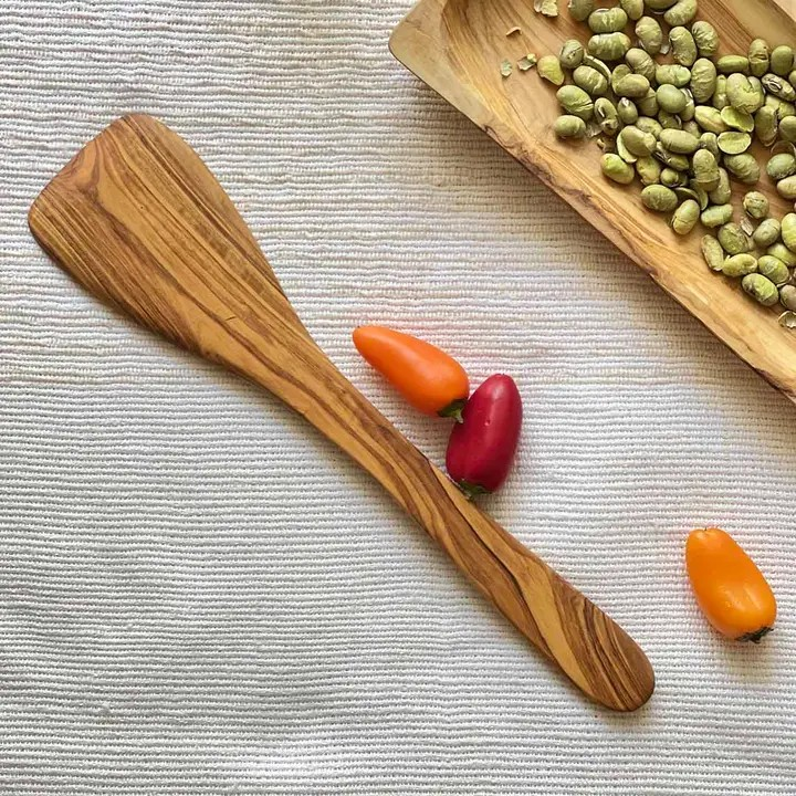 olive wood cooking spatula