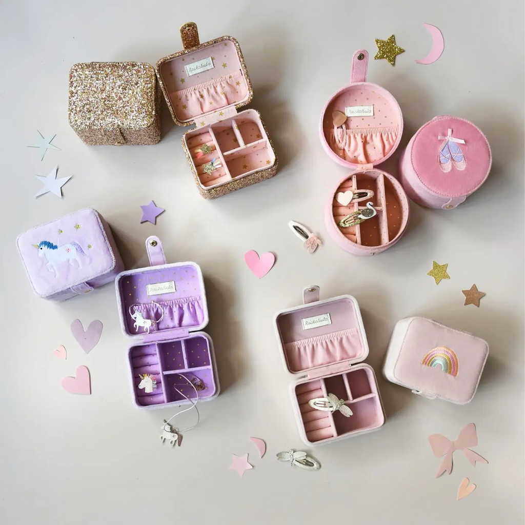 confetti glitter gold jewelry box