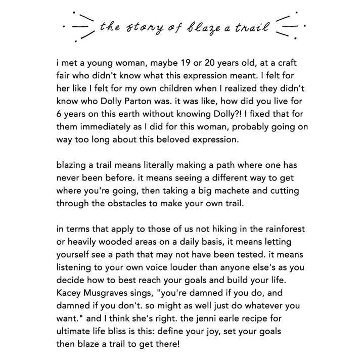 "blaze a trail" bandana