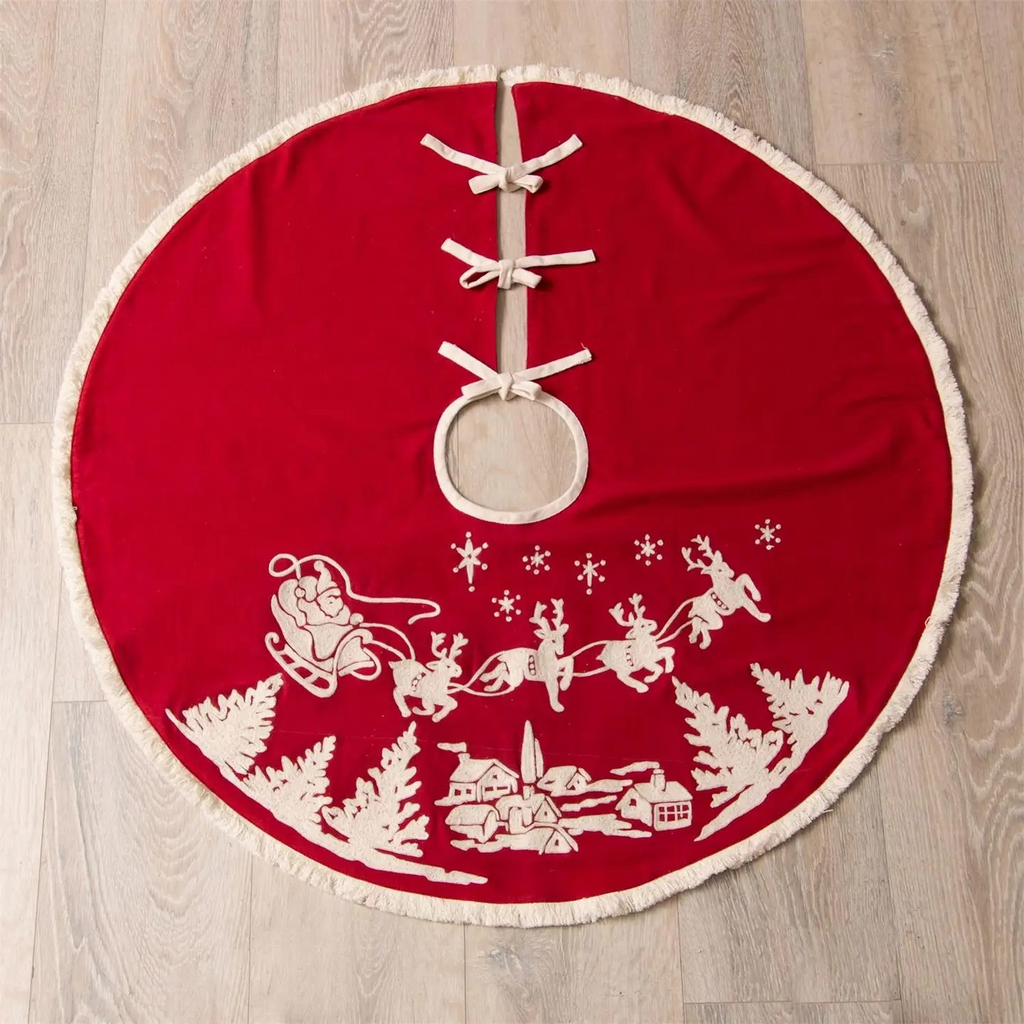 embroidered tree skirt