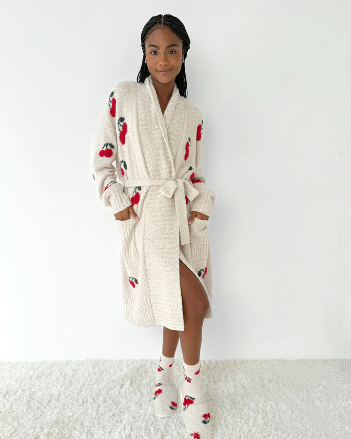 pomona fuzzy cherry robe