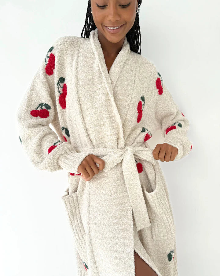pomona fuzzy cherry robe
