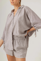 stone stripe fisher shirt