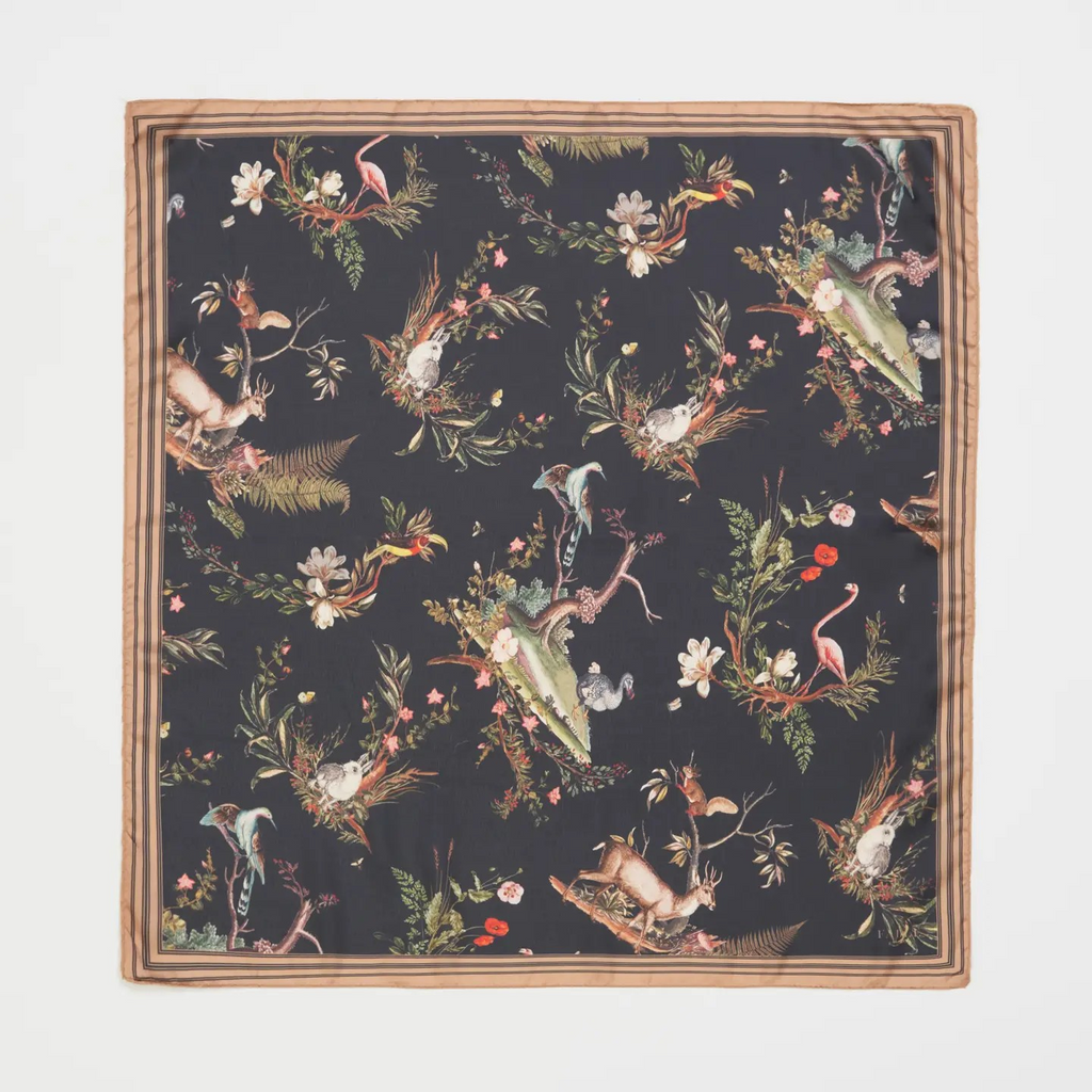 wonderland toile square scarf