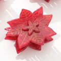poinsettia claw clip
