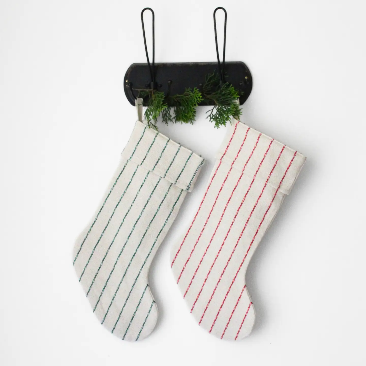 pinstripe stocking in green