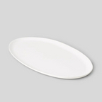 oval serving platter - cloud white