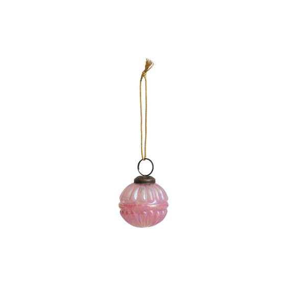 pink mercury glass ball ornament
