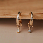 solitaire hoop charms