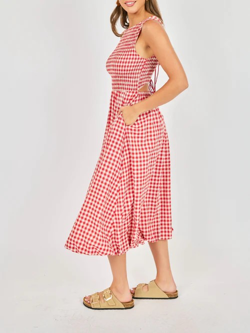 apple butter midi dress