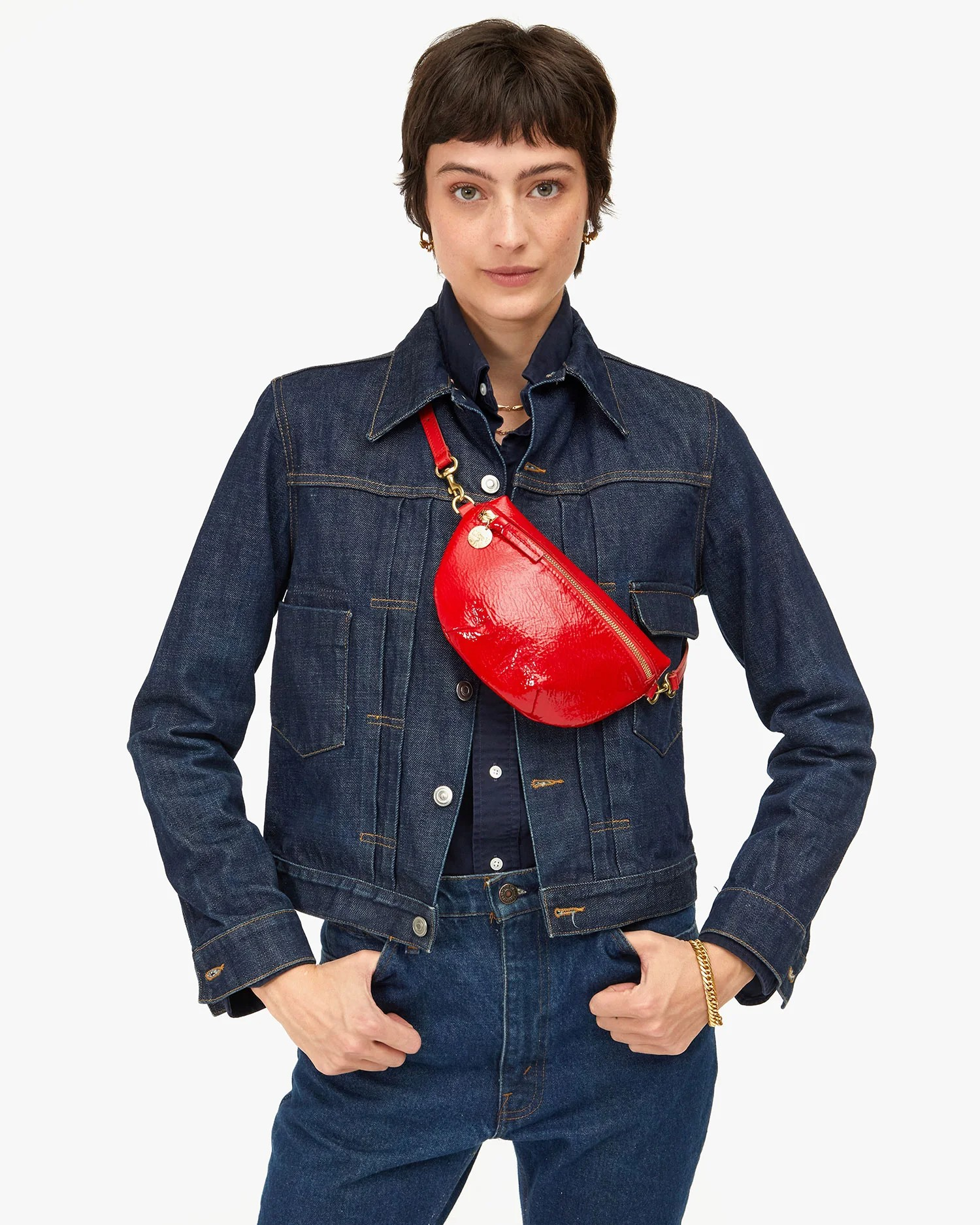 petite fanny in pucker patent in super red