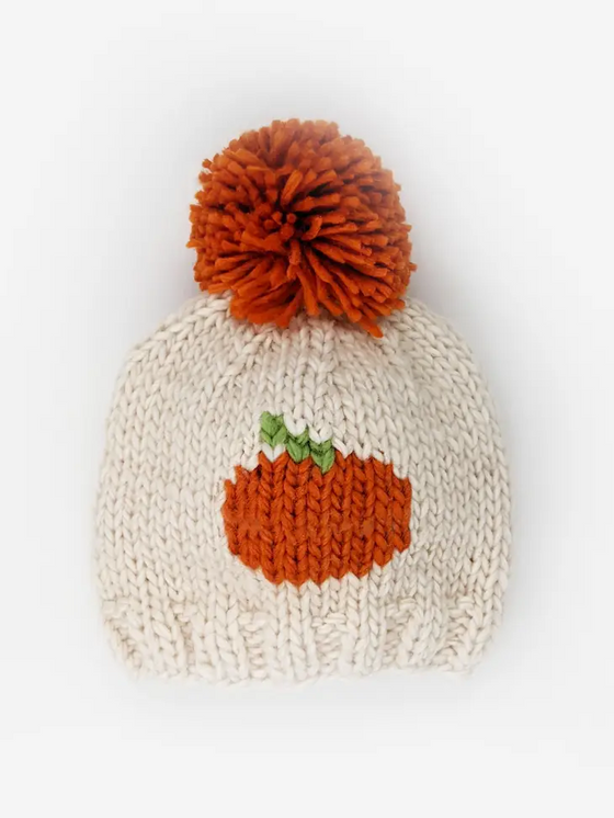 Pumpkin Hand Knit Beanie Hat