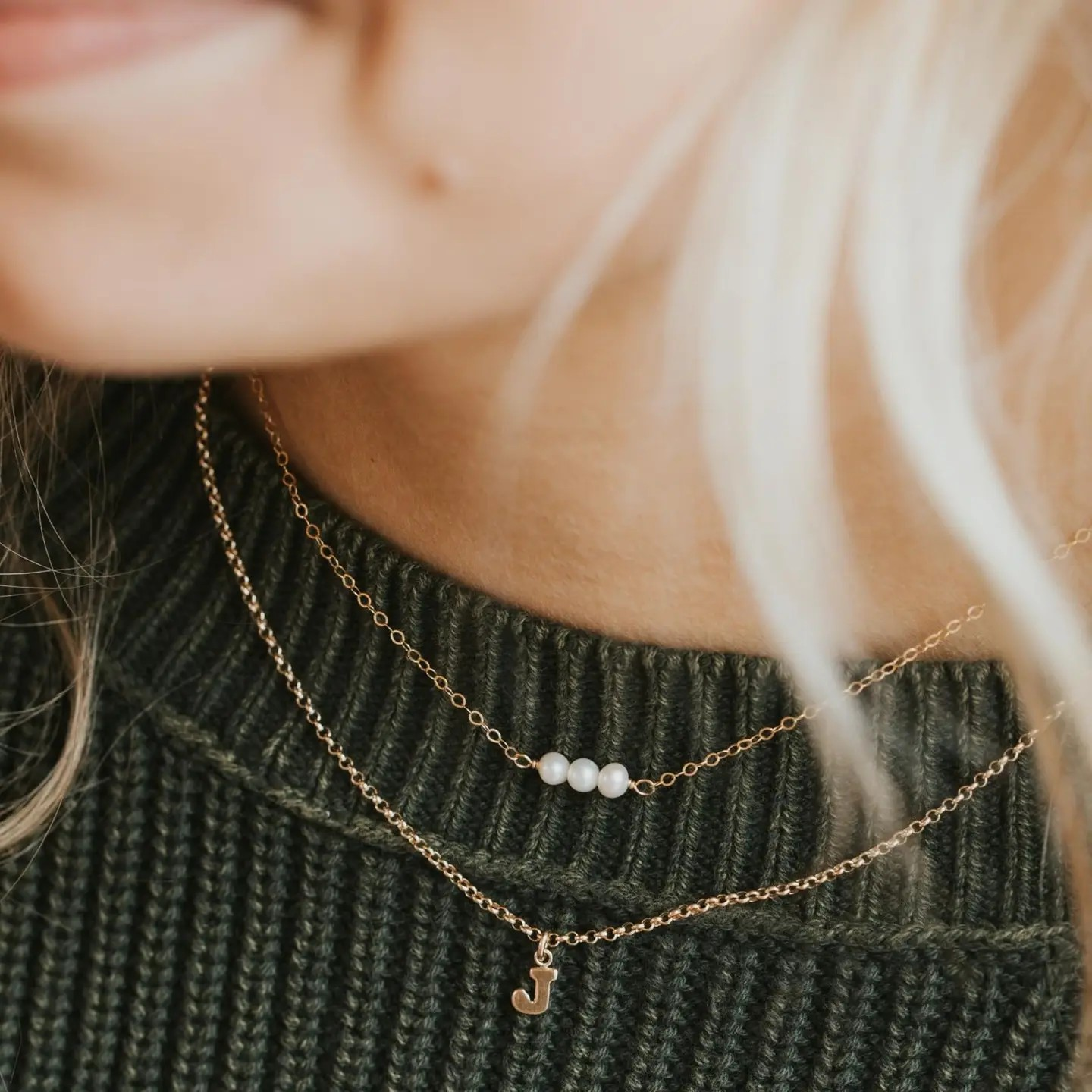 pearl linked necklace - choose your own