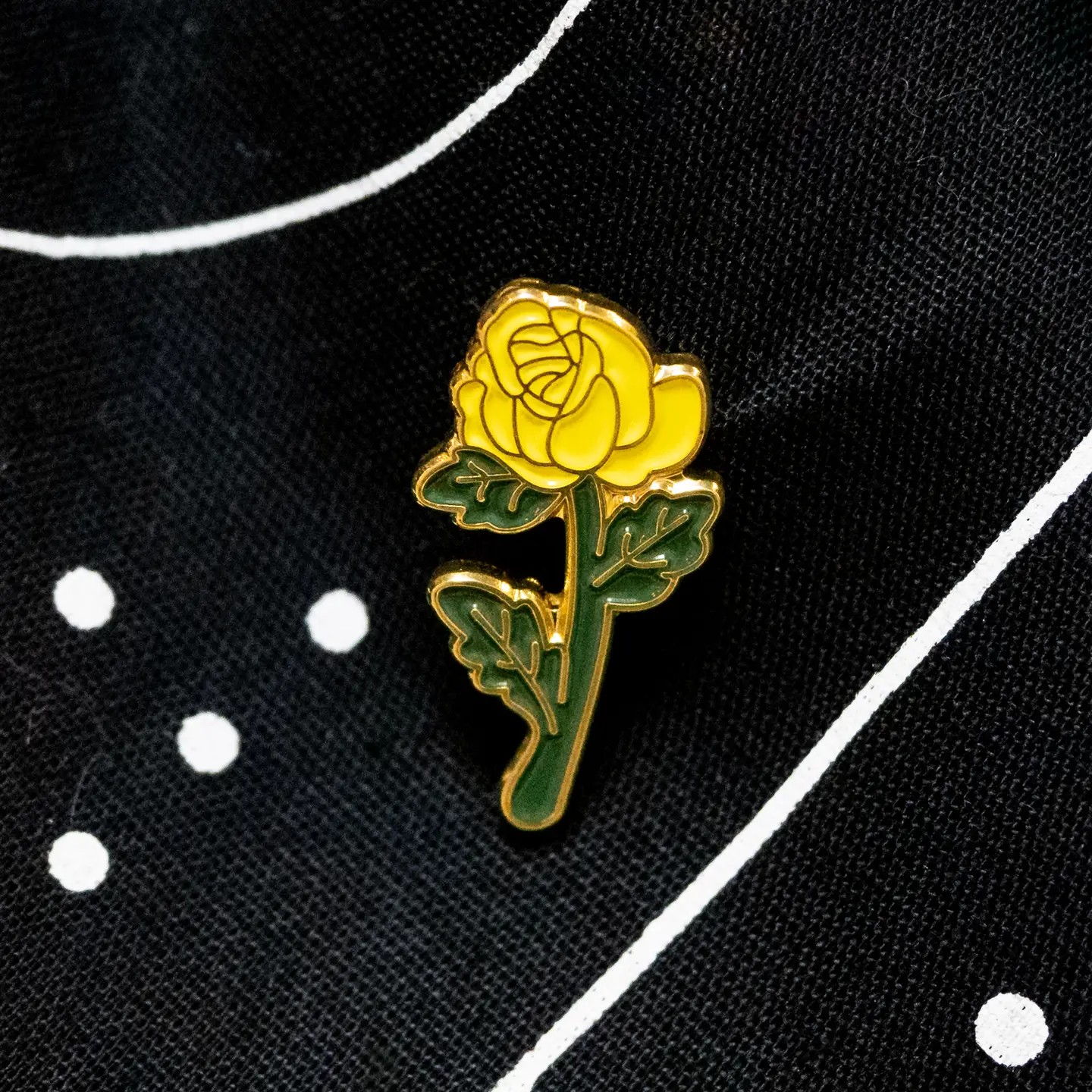 yellow rose pin