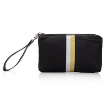  Wristlet in Black with Silver and Gold Stripe