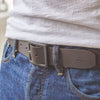 Men's Leather Belt in Dark Brown