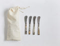 Stainless Steel Canape Knives with Horn Handle