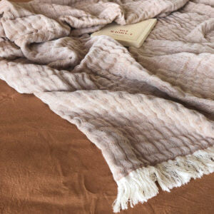Oona Home - Fringed Plaid Cotton Throw