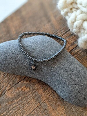 TAI - Hematite Elastic Bracelet