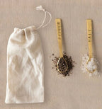 S + P brass spoon set