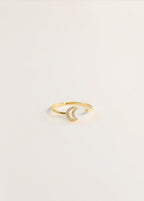 Open Hollow Moon Ring