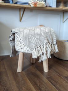  Recycled Cotton Blend Throw with Fringe