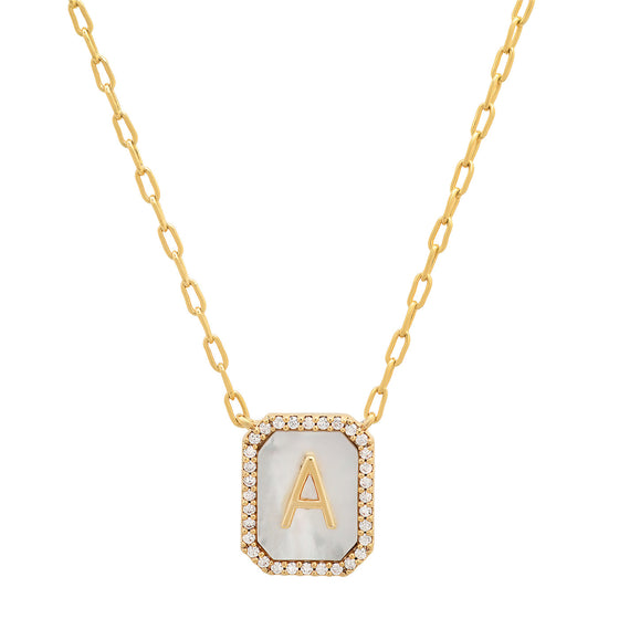 Mother of Pearl Monogram Necklace