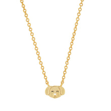 Whimsical Gold Dog Pendant Necklace